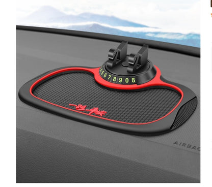 Non-Slip Car Phone Pad with Parking Number Card