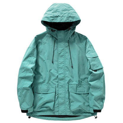 Outdoor Transparent Riding Casual Hooded Jacket