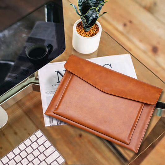 A4 File Bag with Double-layer Leather Protection