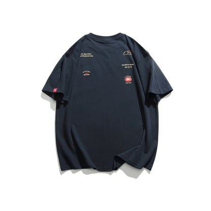 Orderly Japanese Retro Mountain Short Sleeve T-shirt