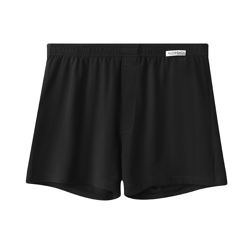 Loose Breathable Plus Size Men's Solid Color Boxers