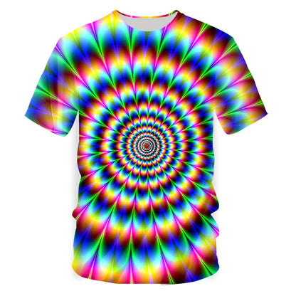3D Psychedelic Floral Sweat-wicking T-shirt