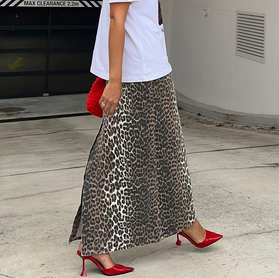 Leopard Ankle Skirt