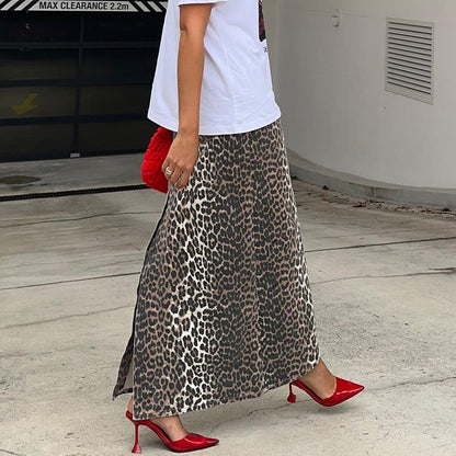 Leopard Ankle Skirt