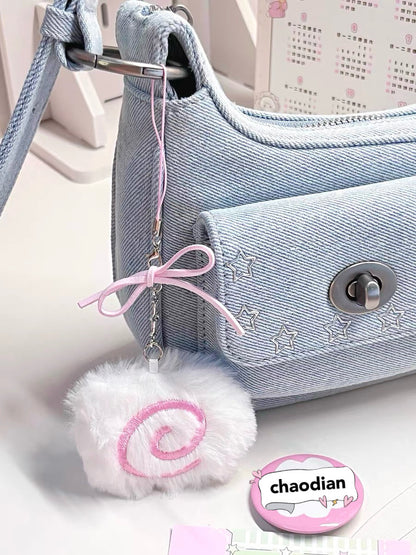 Cute Fish Board Plush Doll Keychain