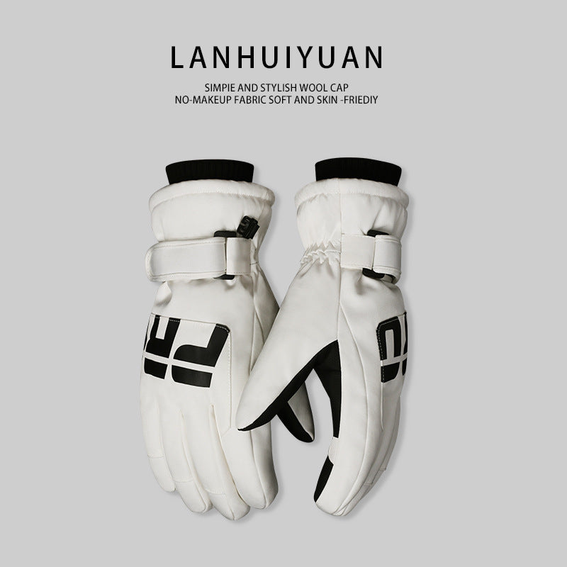 Non-slip Waterproof Fleece Lined Warm Gloves Women