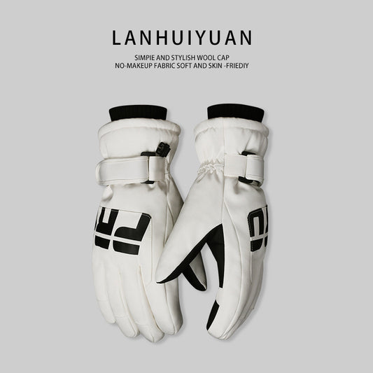 Non-slip Waterproof Fleece Lined Warm Gloves Women