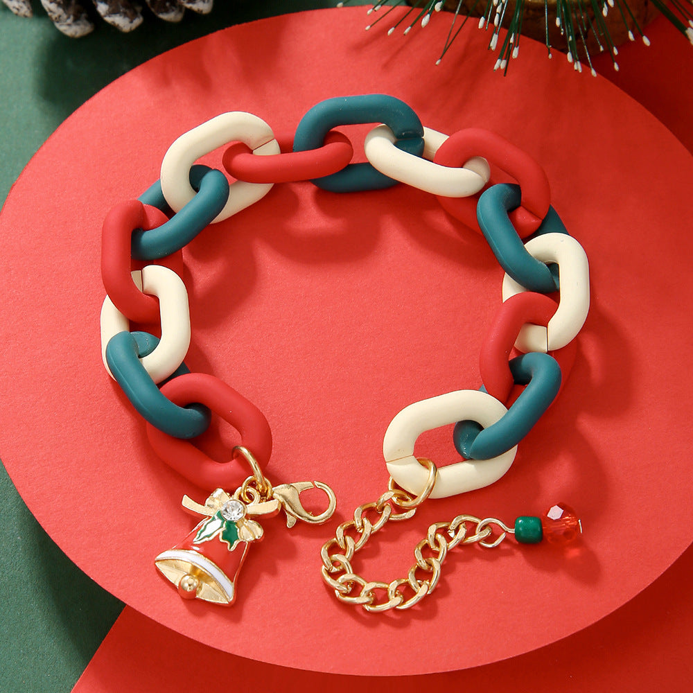 Christmas Bracelet, Santa, Snowflake, Pearl