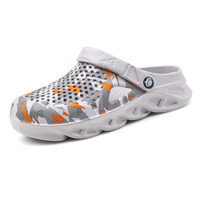 Men's Plus Size 45 Beach Hole Sandals with Ankle Strap