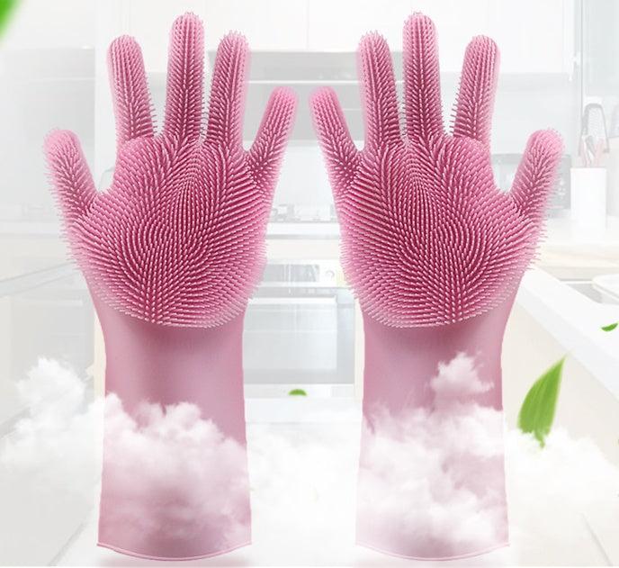 Silicone Heat-Resistant Scrubbing Gloves