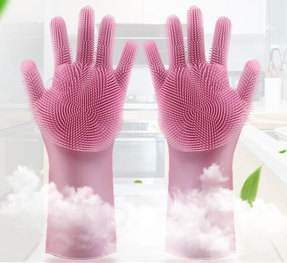 Silicone Heat-Resistant Scrubbing Gloves