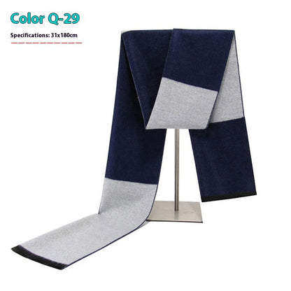 Men's Winter Warm Striped Business Scarf