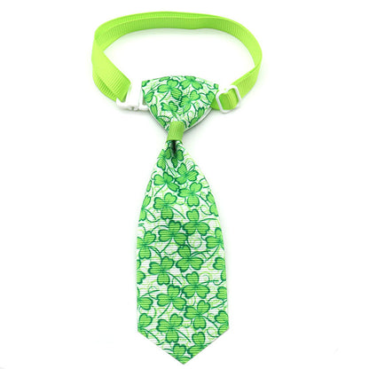St. Patrick's Day Four-leaf Clover Bow Pet Tie