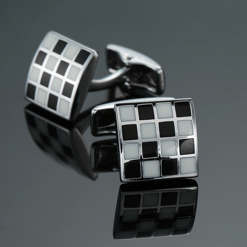 Vintage Pattern Cube Cufflinks