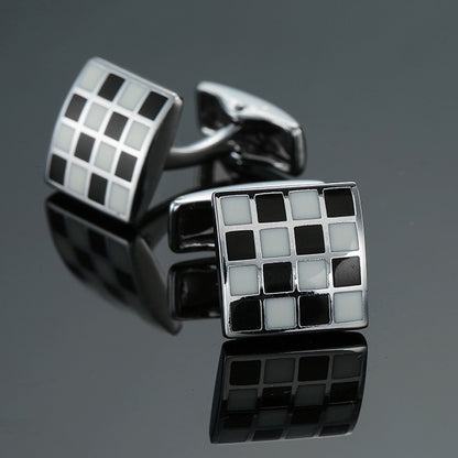 Vintage Pattern Cube Cufflinks
