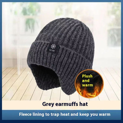 Middle-aged Elderly Men's Wool Ear Protection Hat