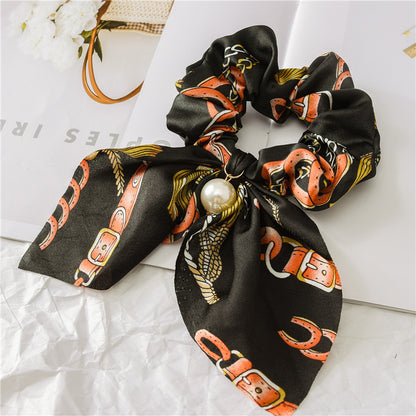 Pearl Bow Hair Rope