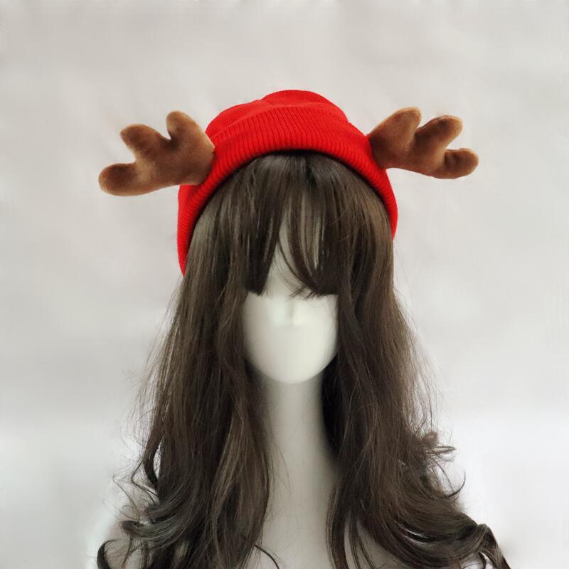 Autumn Winter Devil Horn Knitted Wool Cap