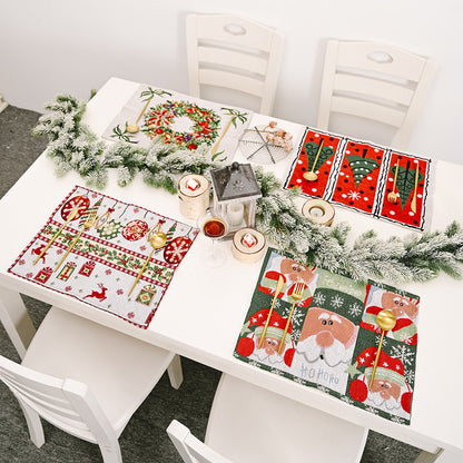 Christmas Knitted Cloth Placemats