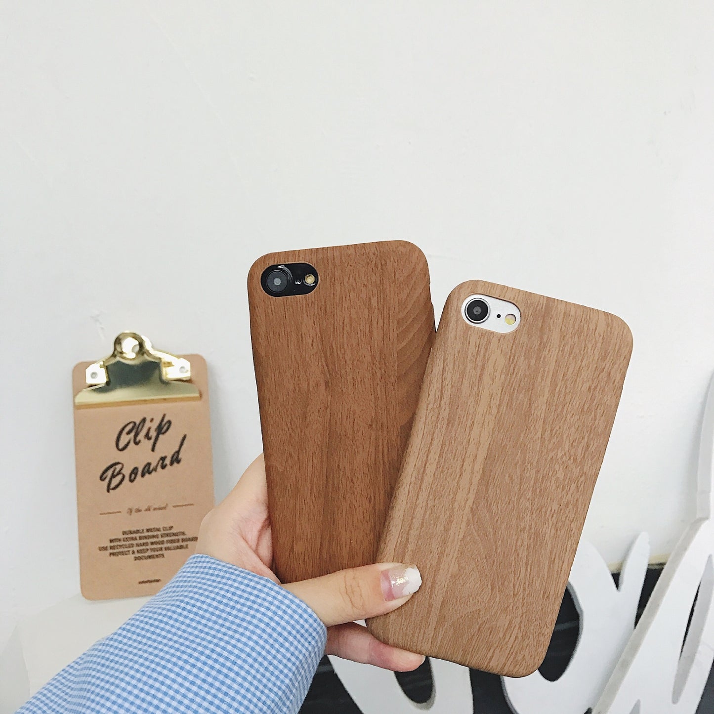 Ultra-Thin Wooden Handset Case with Leather Cover