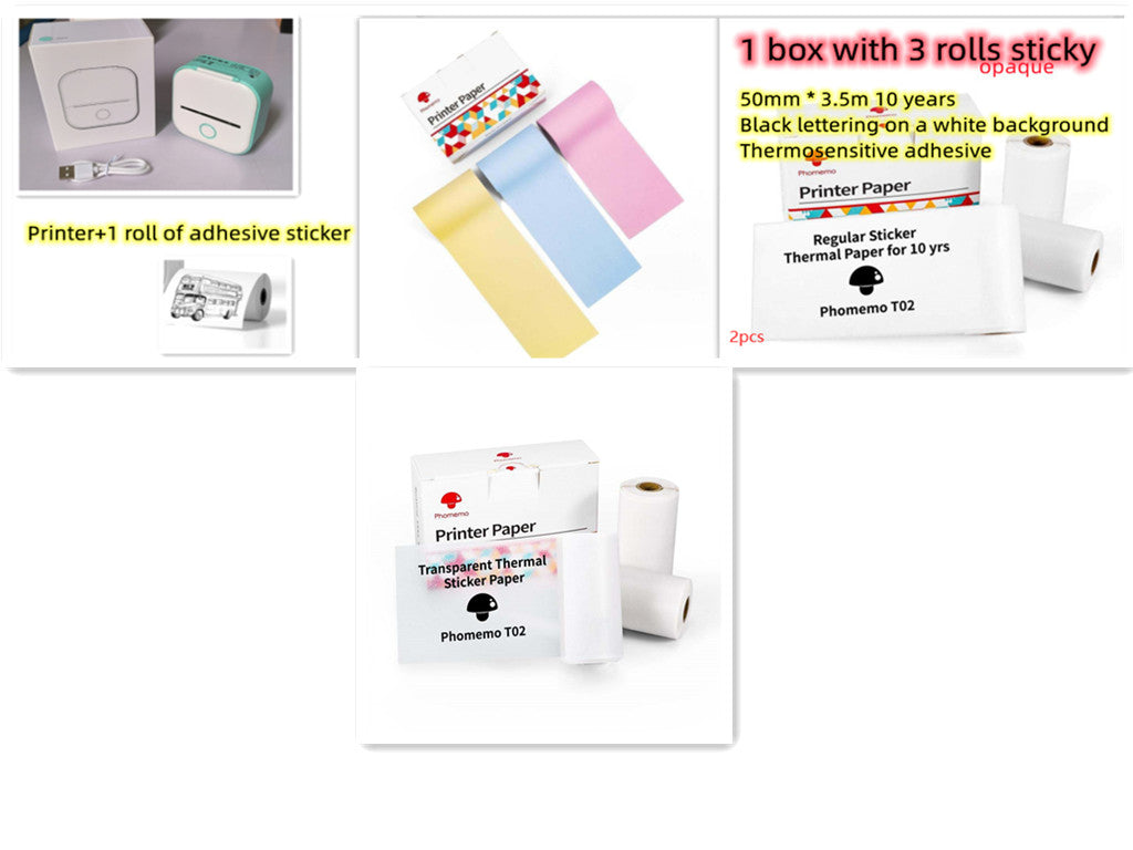 Mini Portable Thermal Label Printer - Ideal for Students and Price Tags