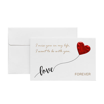 Red Heart Greeting Card Forever Love