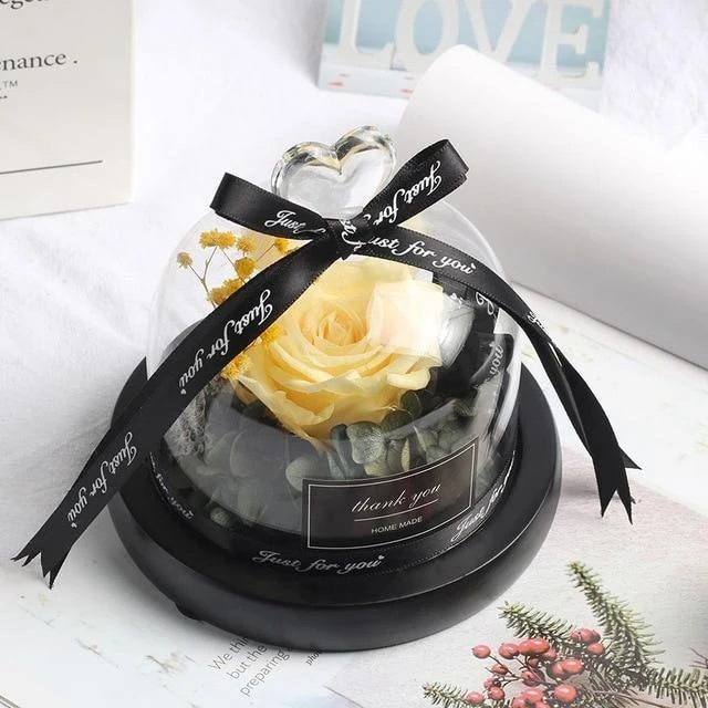 Valentine's Eternal Rose LED Glass Decor
