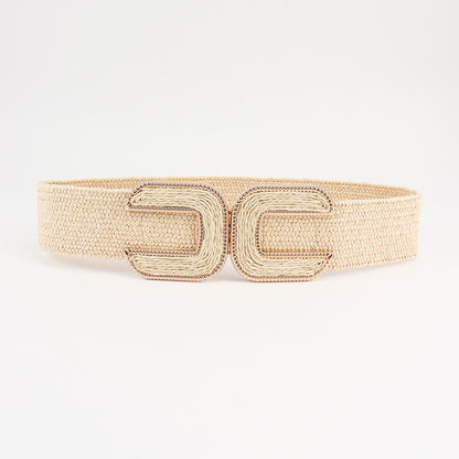 Women's Niche Straw Elastic Waistband