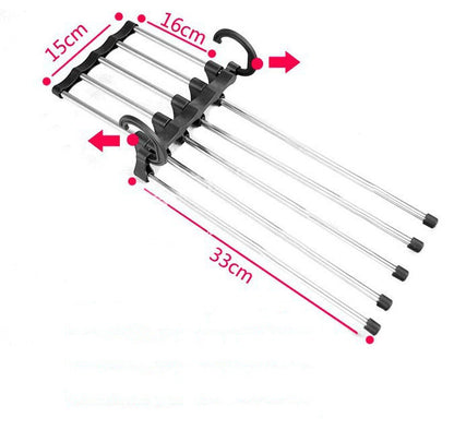 5 In 1 Multi-functional Stainless Steel Clothes Hangers