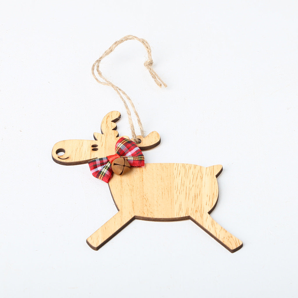 Wooden Laser Cut Christmas Elk Pendants