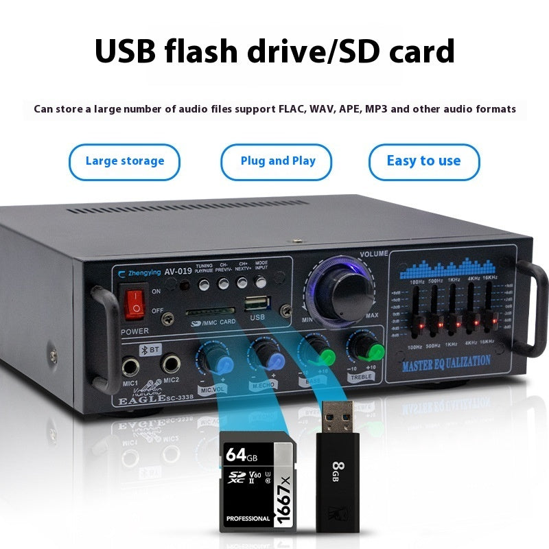 High Power Bluetooth Karaoke Audio Amplifier System