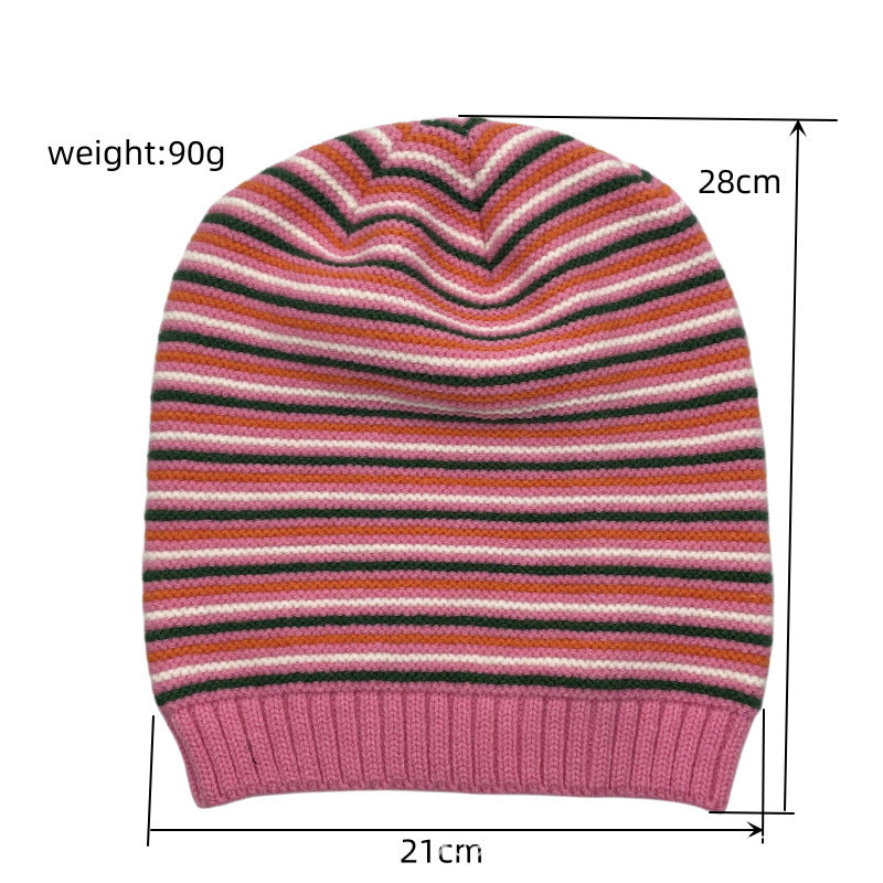Striped Knitted Warm Woolen Hat