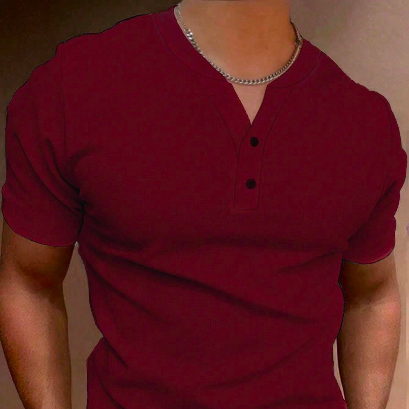 Summer Fashion Men's V-neck Short Sleeve Coat