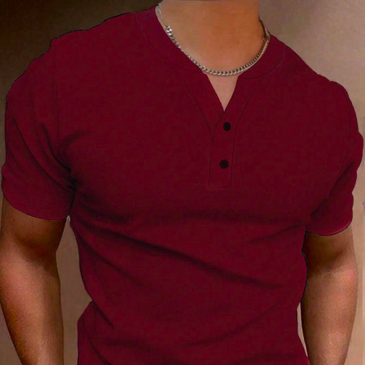 Summer Fashion Men's V-neck Short Sleeve Coat