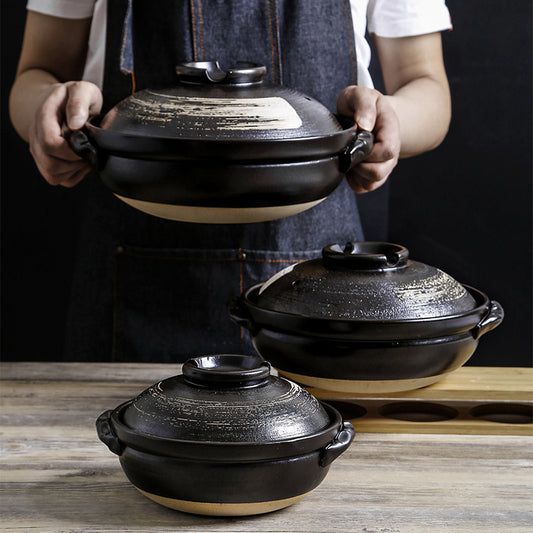 Ceramic Stew Pot Soup Rice Casserole Gas Clay Pot