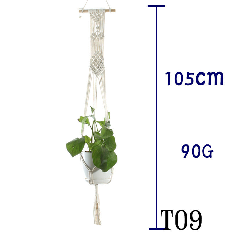 Beige Cotton Rope Plant Hanger