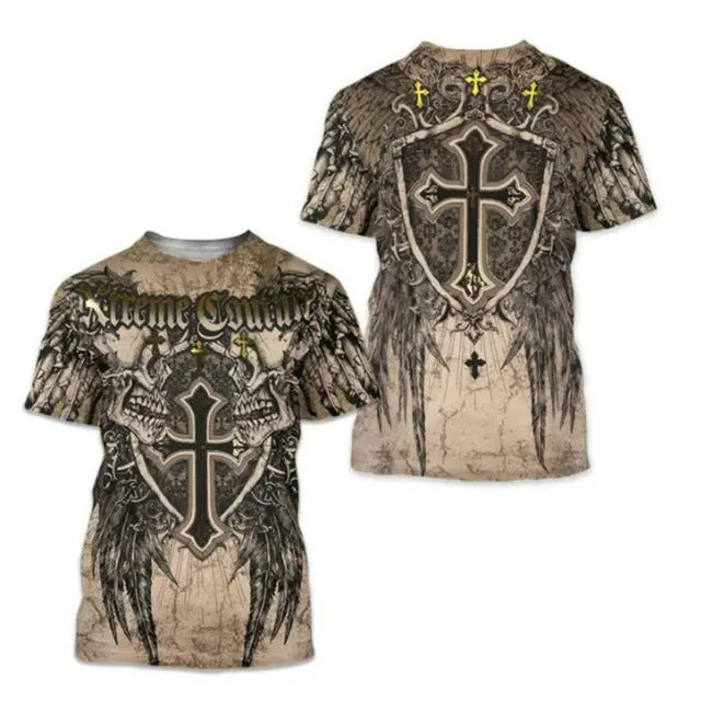 Trendy Dark Knight Casual Short Sleeve T-shirt