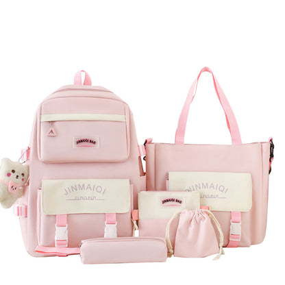 Women's Five-Piece School Backpack Set