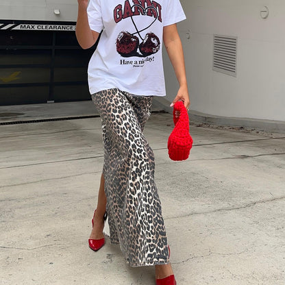 Leopard Ankle Skirt