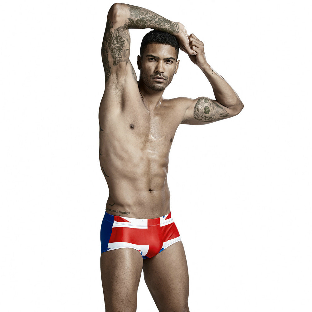 Men's Flag Design Swimming Trunks