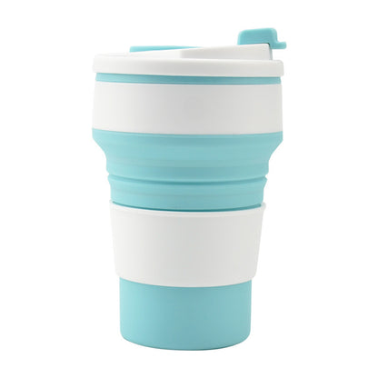 Folding Collapsible Mug with Cover for Coffee and Travel