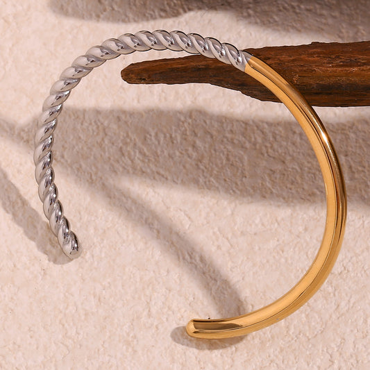 Glossy Twist Color Matching Bracelet