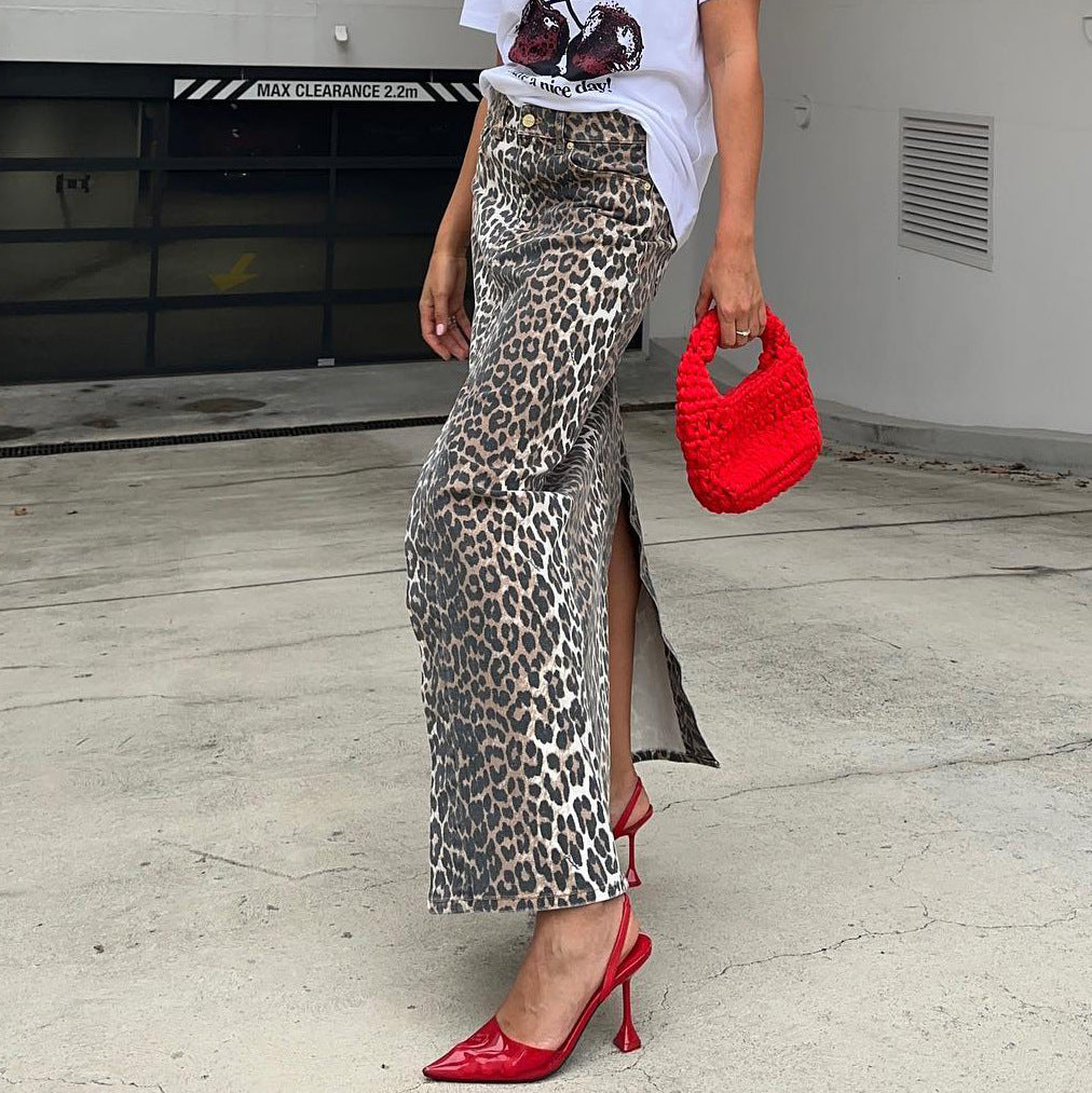 Leopard Ankle Skirt