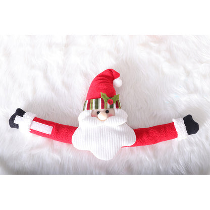 Christmas Snowman Curtain Buckle Velcro Decor