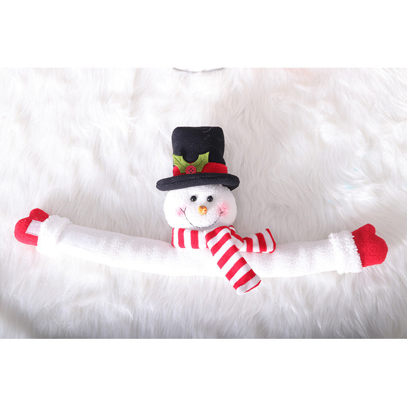 Christmas Snowman Curtain Buckle Velcro Decor