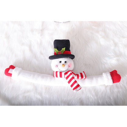 Christmas Snowman Curtain Buckle Velcro Decor