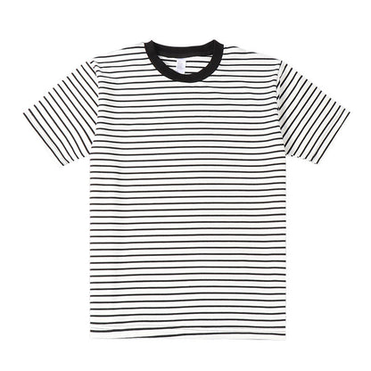Striped Short Sleeve Men's Versatile Loose T-shirt