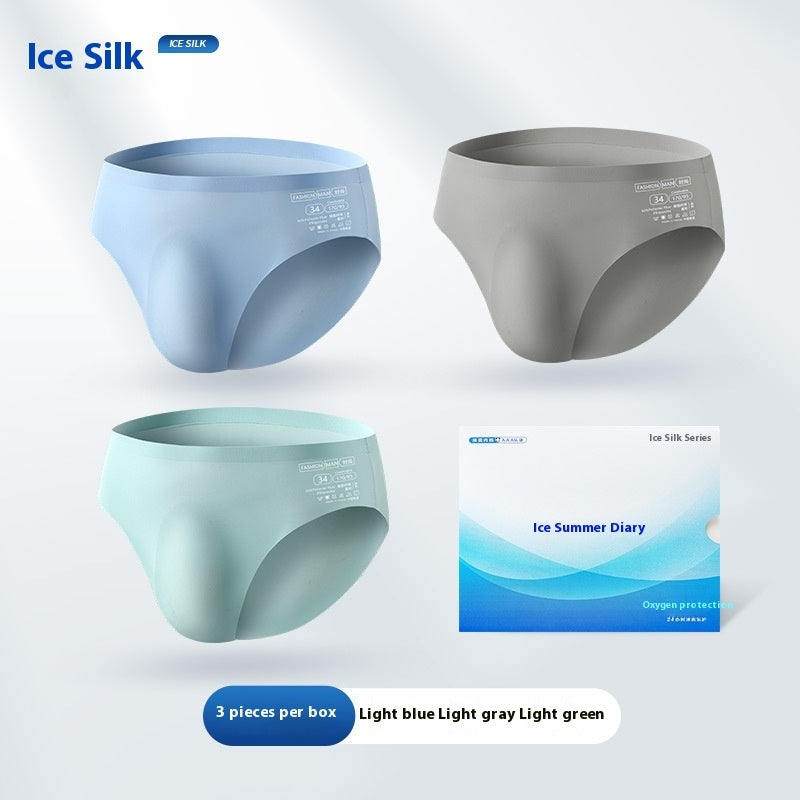 Ice Silk Men's Summer Seamless Briefs