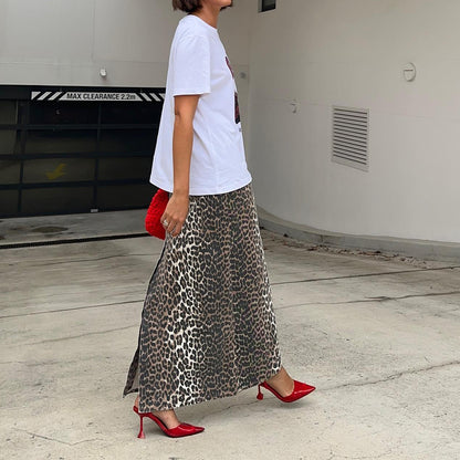 Leopard Ankle Skirt