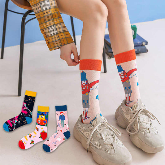 Pure Cotton Street Hip-hop Sports Long Socks